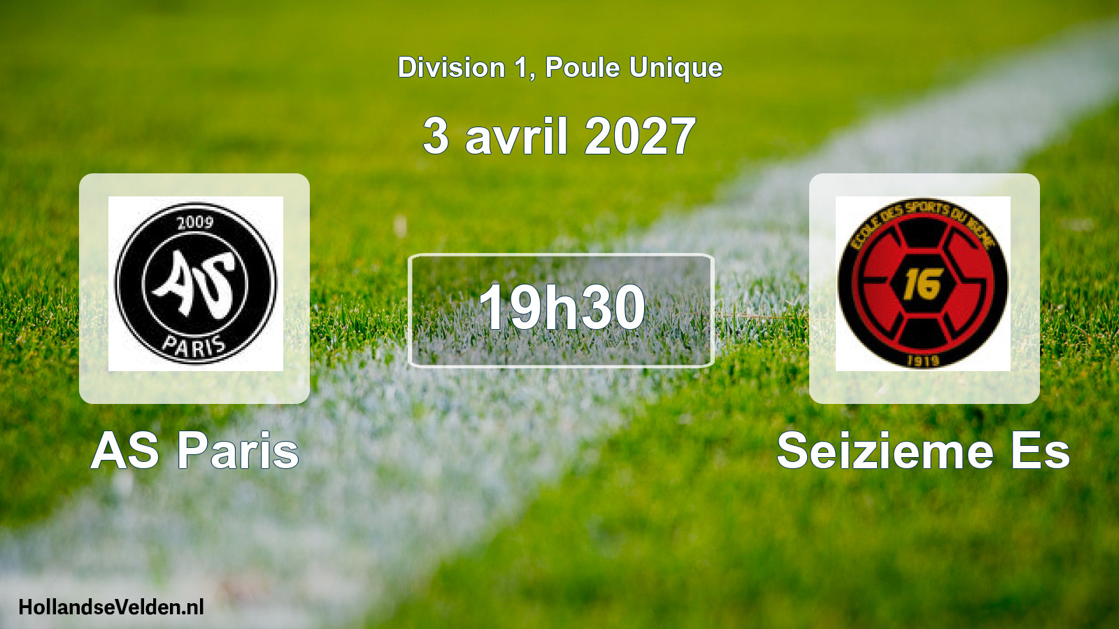 Scheduled Match: AS Paris - Seizieme Es (3 April 2027)