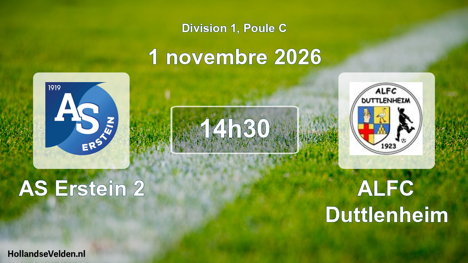 Scheduled Match: AS Erstein 2 - ALFC Duttlenheim (1 November 2026)