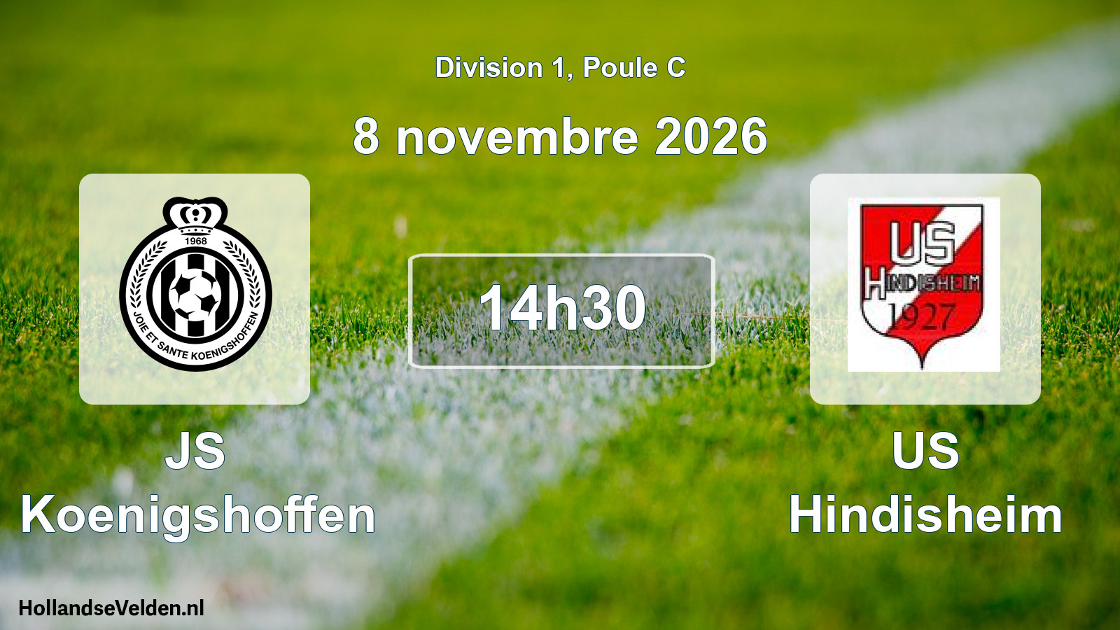 Match programmé: JS Koenigshoffen - US Hindisheim (8 novembre 2026)