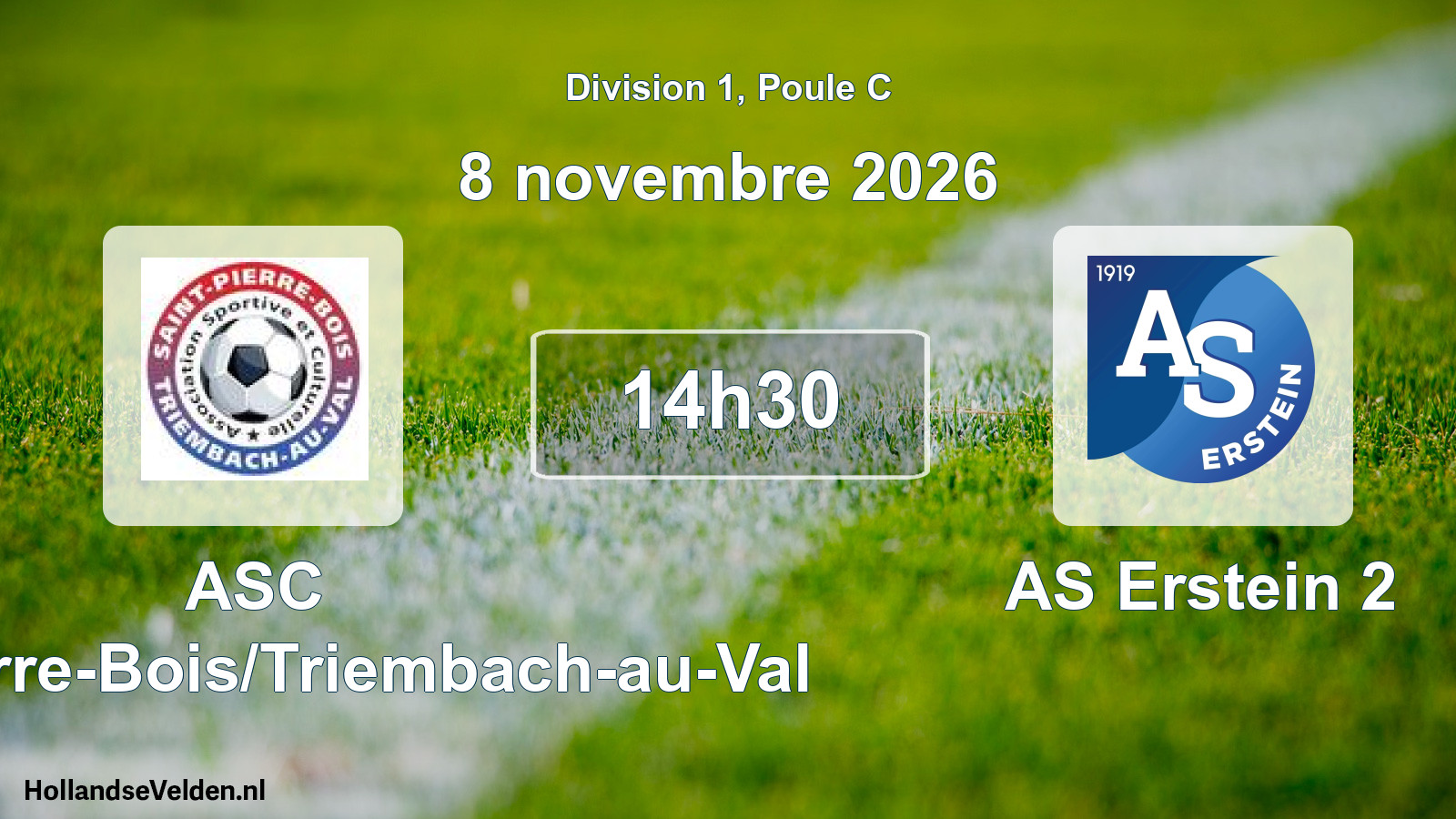 Scheduled Match: ASC Saint-Pierre-Bois/Triembach-au-Val - AS Erstein 2 (8 November 2026)
