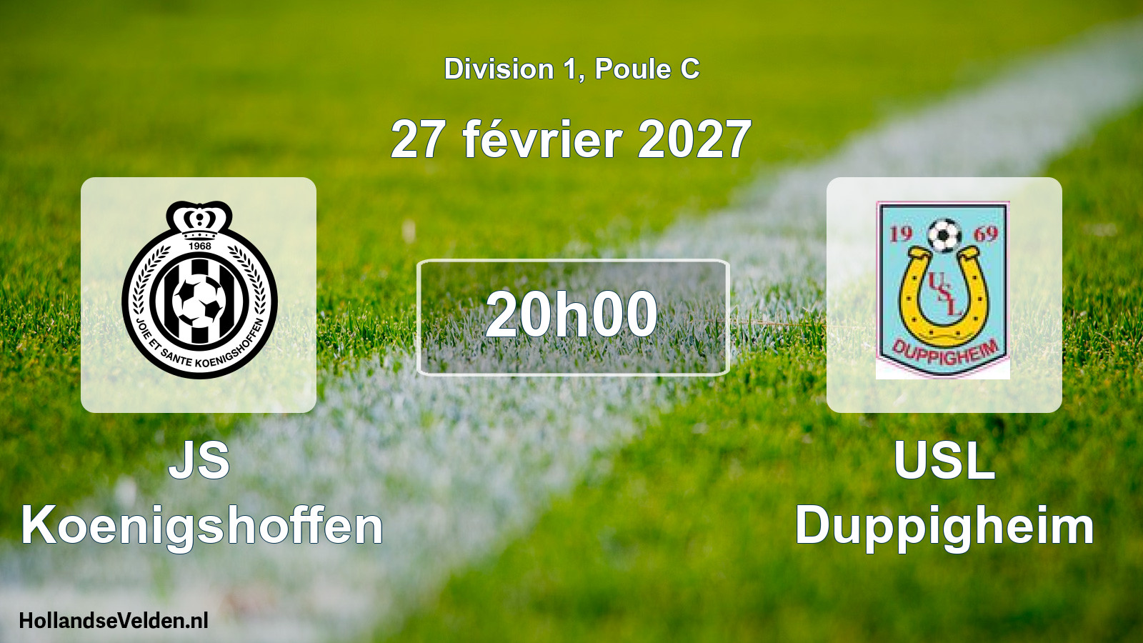 Match programmé: JS Koenigshoffen - USL Duppigheim (27 février 2027)