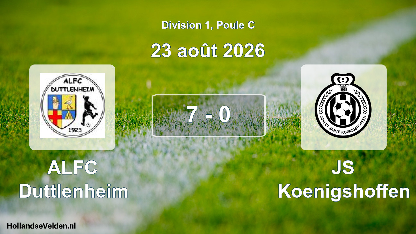 Scheduled Match: ALFC Duttlenheim - JS Koenigshoffen (23 August 2026)