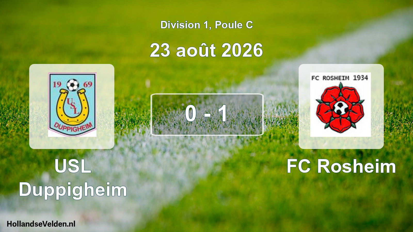 Scheduled Match: USL Duppigheim - FC Rosheim (23 August 2026)