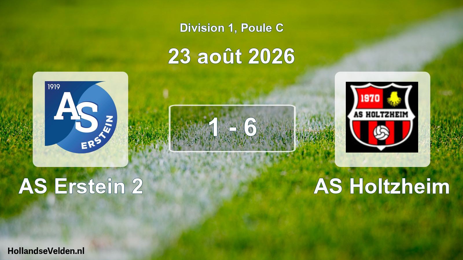 Scheduled Match: AS Erstein 2 - AS Holtzheim (23 August 2026)