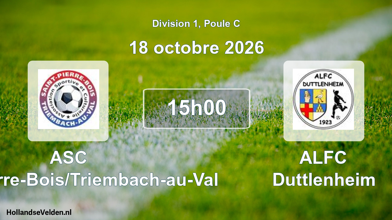 Scheduled Match: ASC Saint-Pierre-Bois/Triembach-au-Val - ALFC Duttlenheim (18 October 2026)