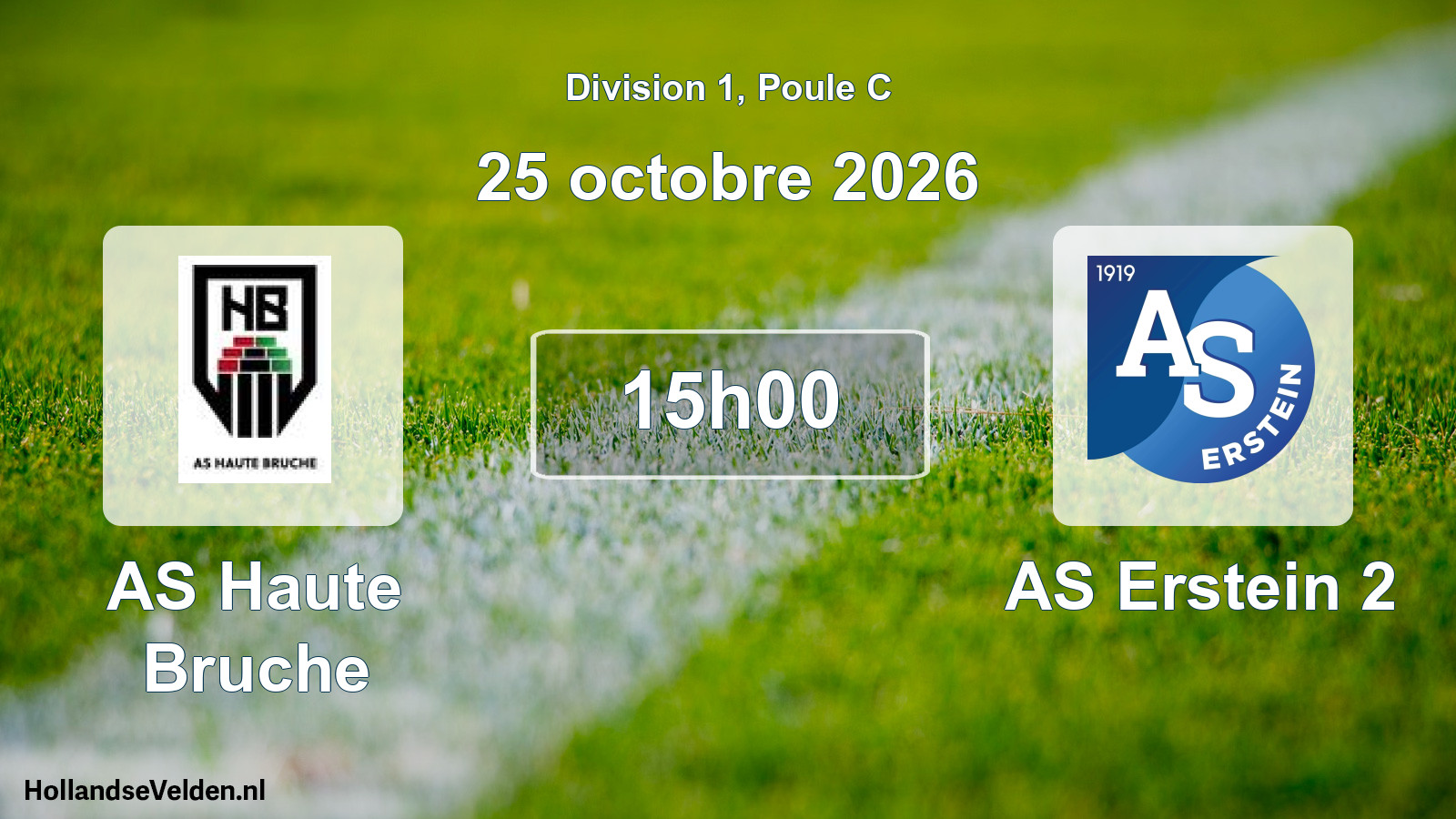 Scheduled Match: AS Haute Bruche - AS Erstein 2 (25 October 2026)