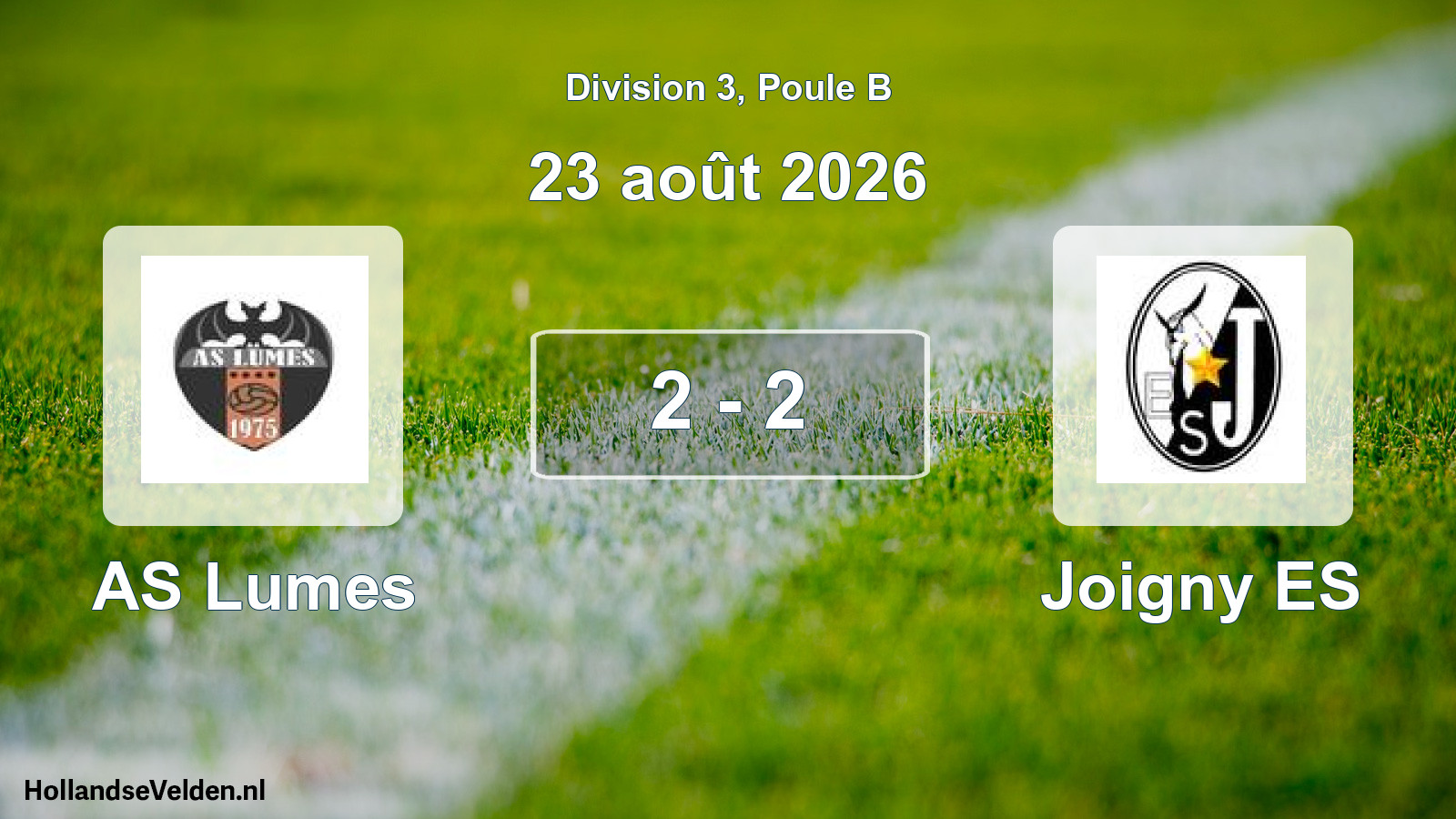 Match joué: AS Lumes - Joigny ES 2 - 2 (23 août 2026)