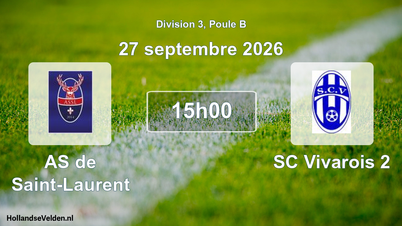 Match programmé: AS de Saint-Laurent - SC Vivarois 2 (27 septembre 2026)