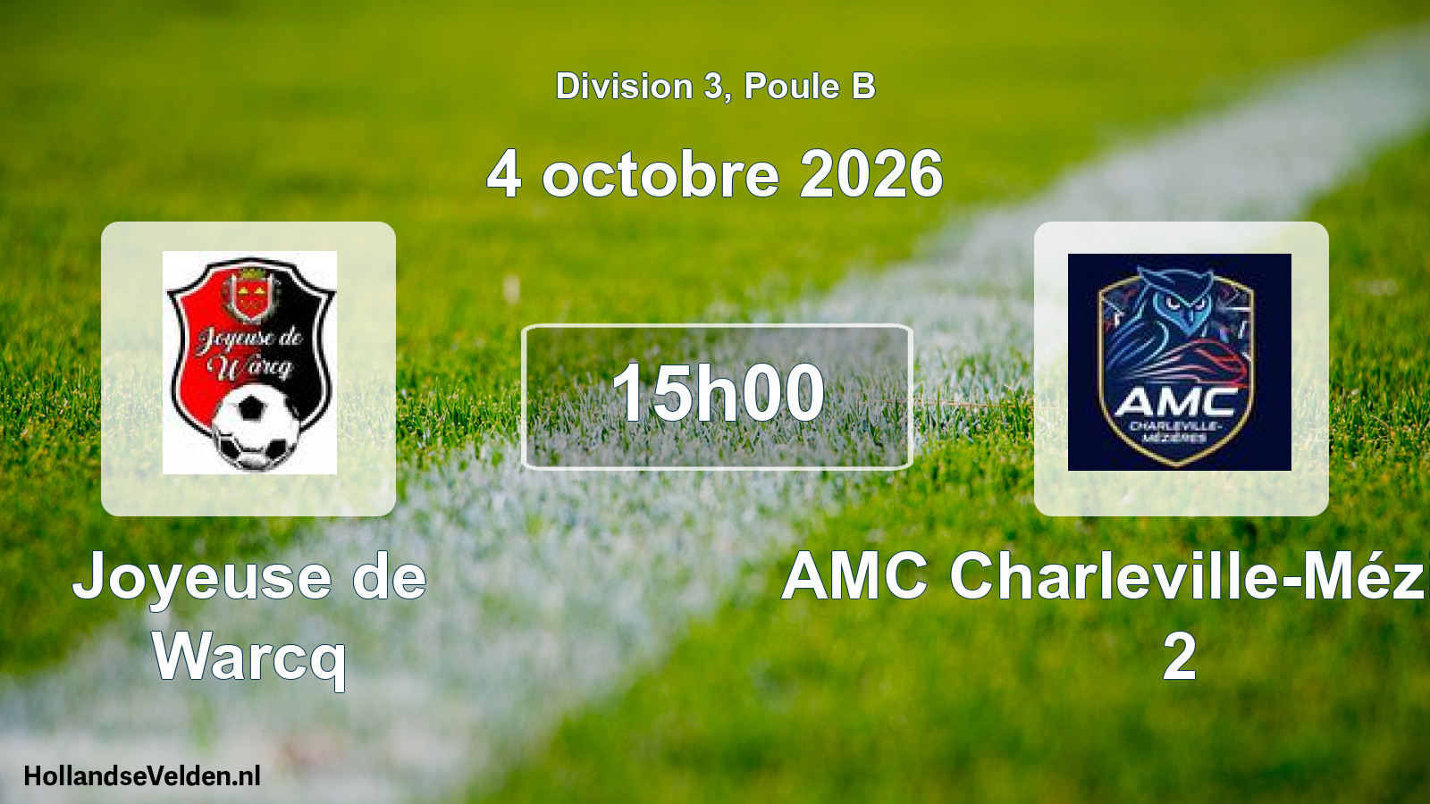 Scheduled Match: Joyeuse de Warcq - AMC Charleville-Mézières 2 (4 October 2026)