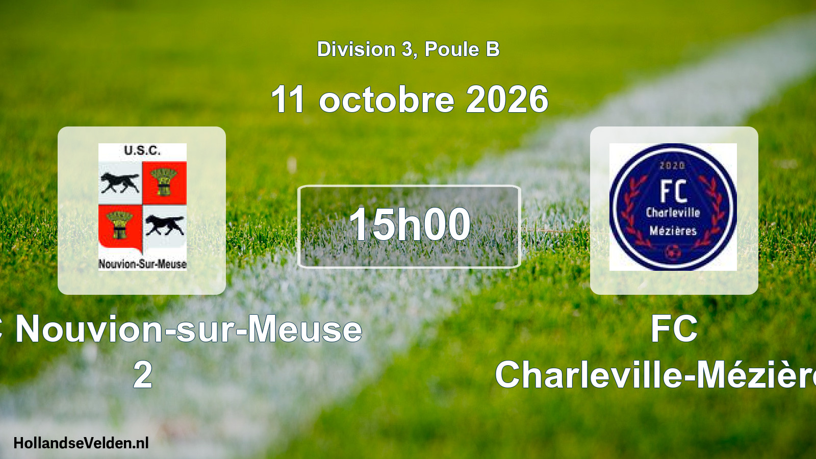 Match programmé: USC Nouvion-sur-Meuse 2 - FC Charleville-Mézières (11 octobre 2026)