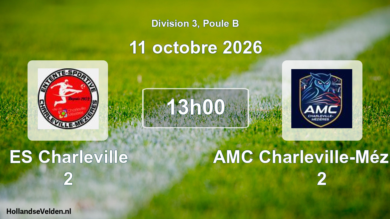 Geplande wedstrijd: ES Charleville 2 - AMC Charleville-Mézières 2 (11 oktober 2026)