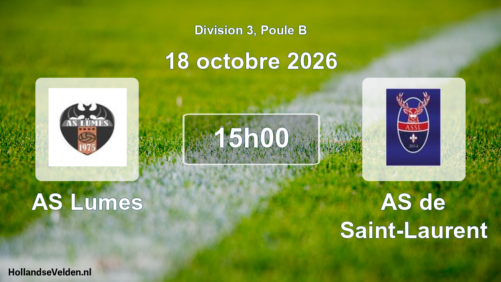 Match programmé: AS Lumes - AS de Saint-Laurent (18 octobre 2026)
