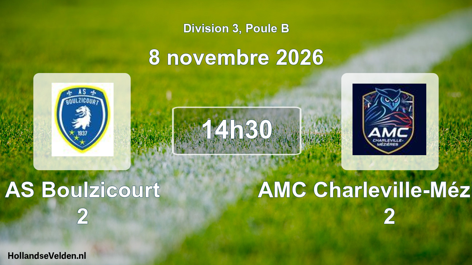 Scheduled Match: AS Boulzicourt 2 - AMC Charleville-Mézières 2 (8 November 2026)
