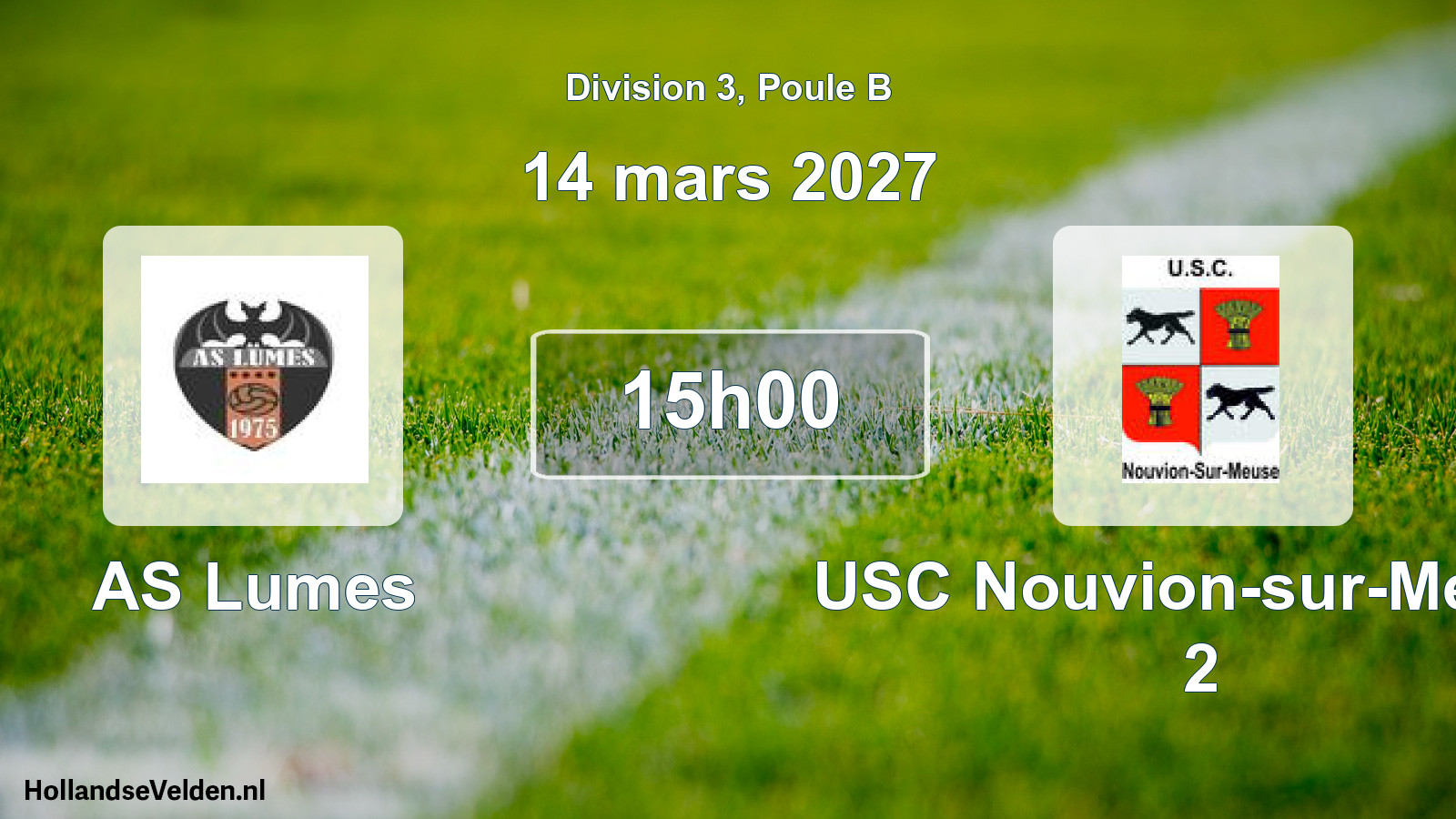 Match programmé: AS Lumes - USC Nouvion-sur-Meuse 2 (14 mars 2027)
