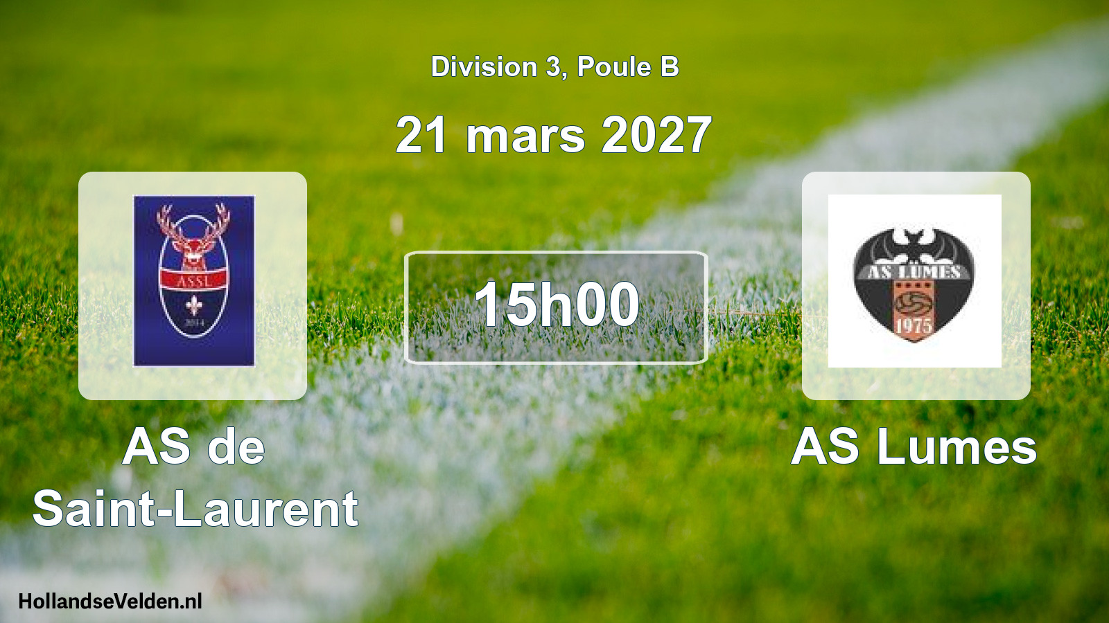 Match programmé: AS de Saint-Laurent - AS Lumes (21 mars 2027)
