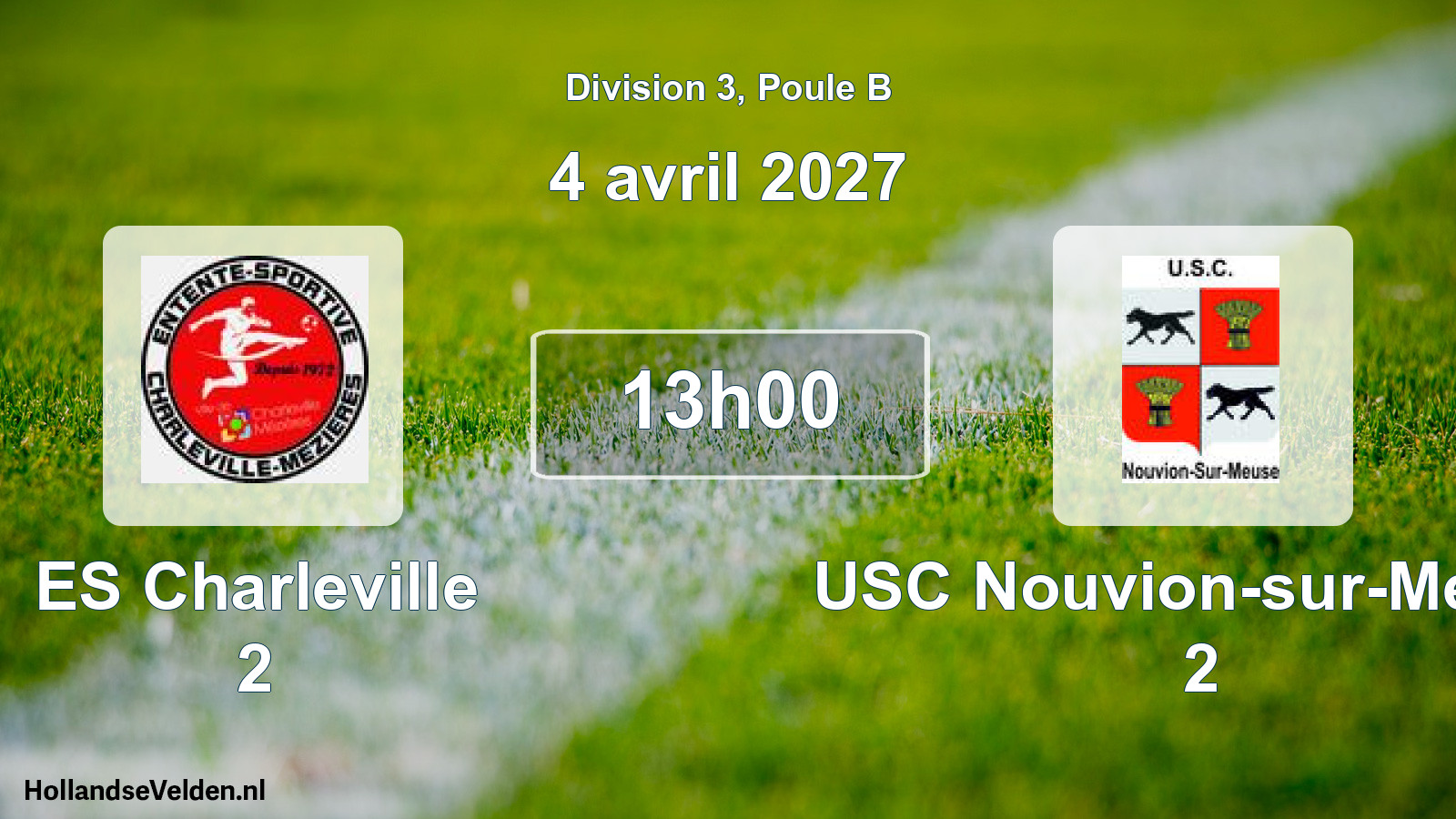 Geplande wedstrijd: ES Charleville 2 - USC Nouvion-sur-Meuse 2 (4 april 2027)