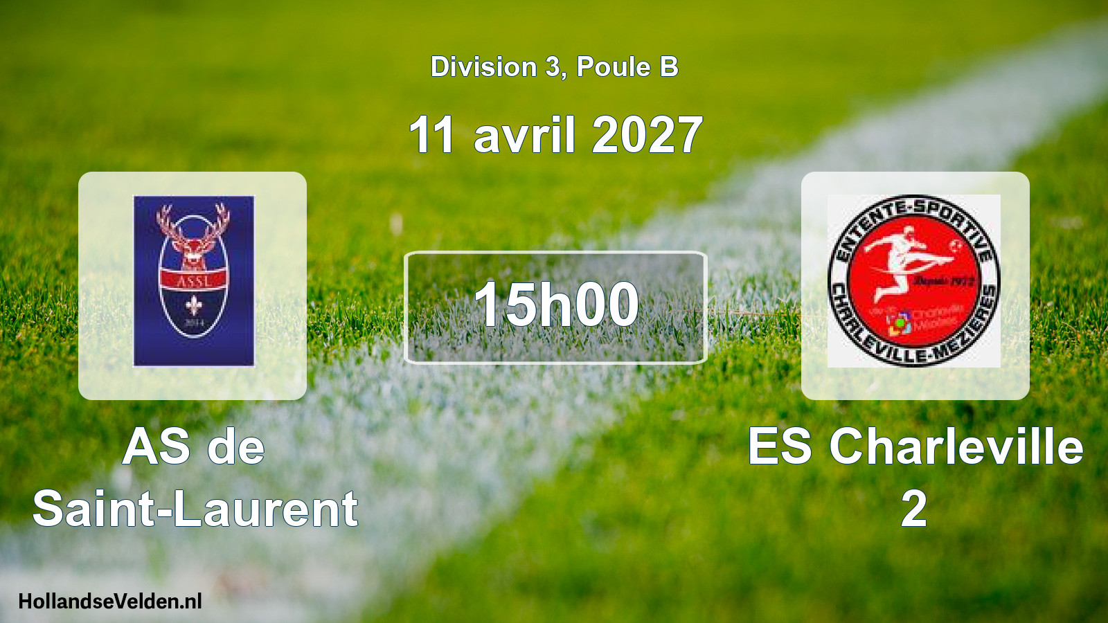 Match programmé: AS de Saint-Laurent - ES Charleville 2 (11 avril 2027)