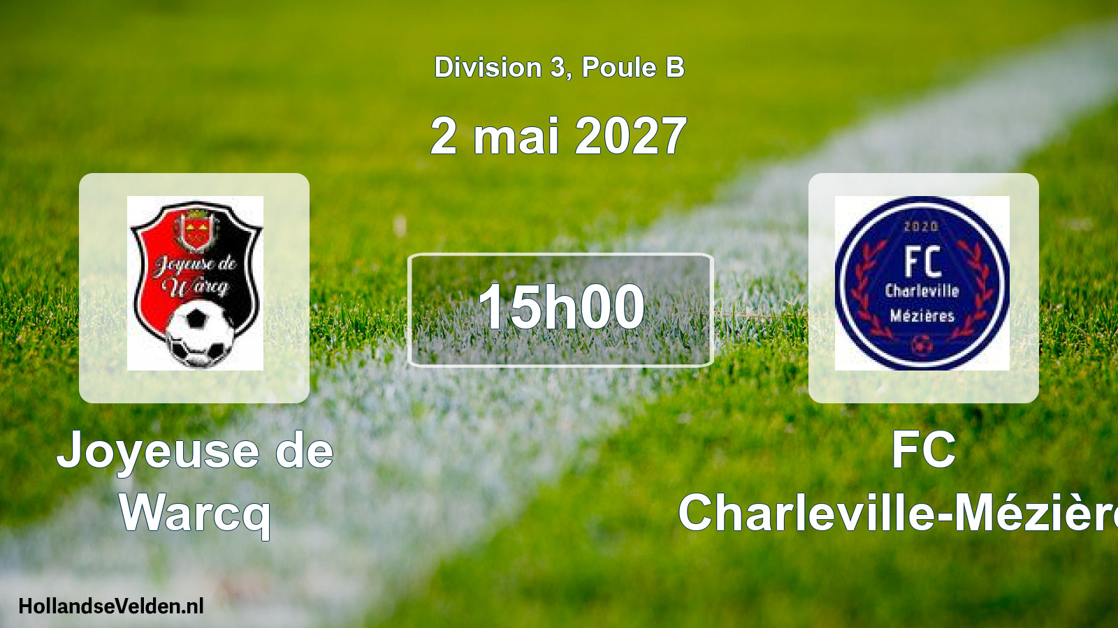Match programmé: Joyeuse de Warcq - FC Charleville-Mézières (2 mai 2027)