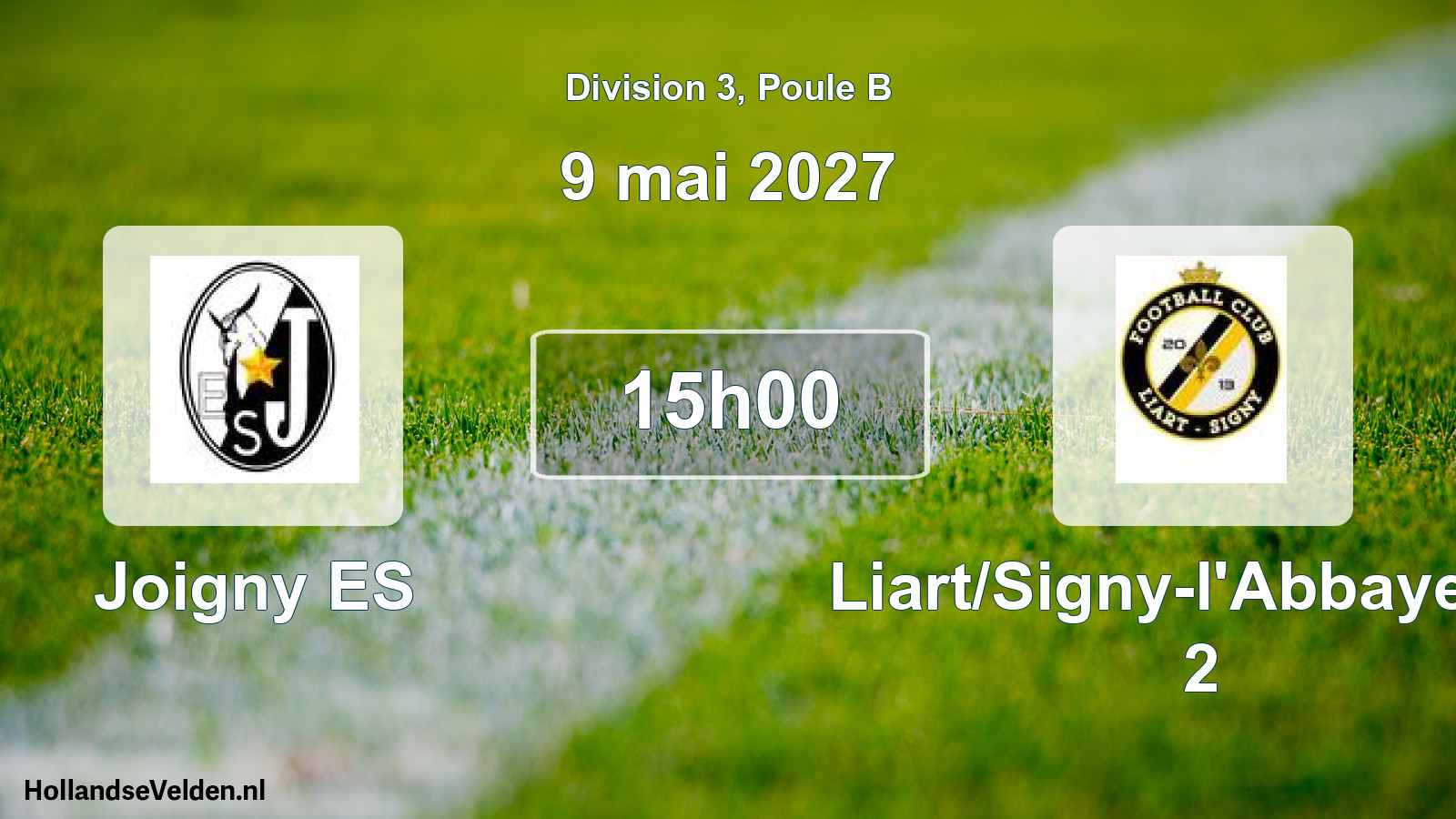 Match programmé: Joigny ES - Liart/Signy-l'Abbaye FC 2 (9 mai 2027)