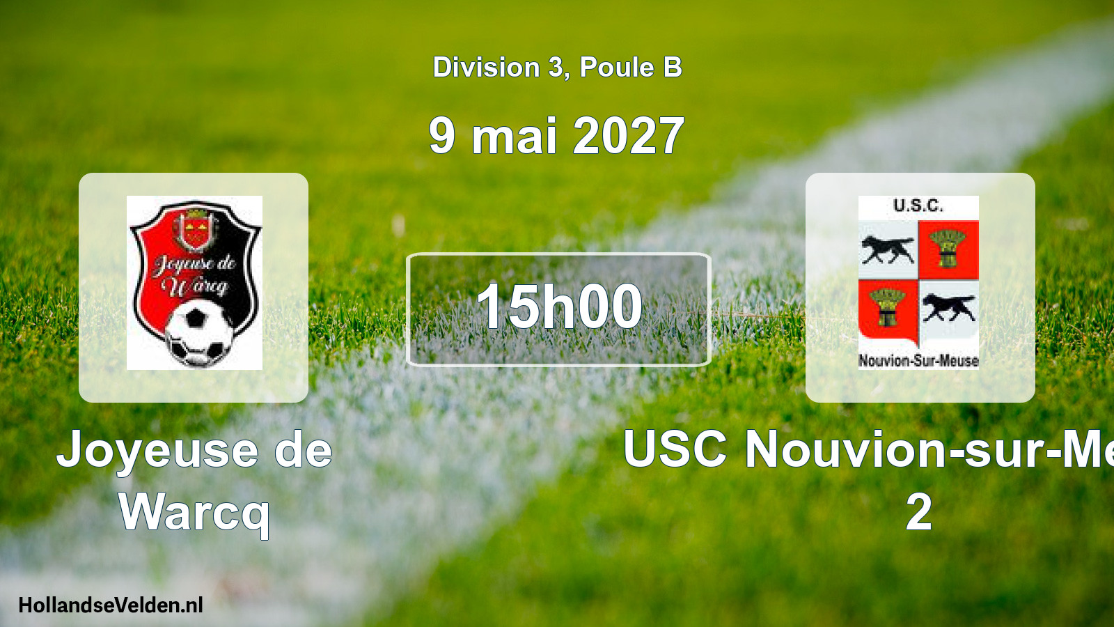 Scheduled Match: Joyeuse de Warcq - USC Nouvion-sur-Meuse 2 (9 May 2027)
