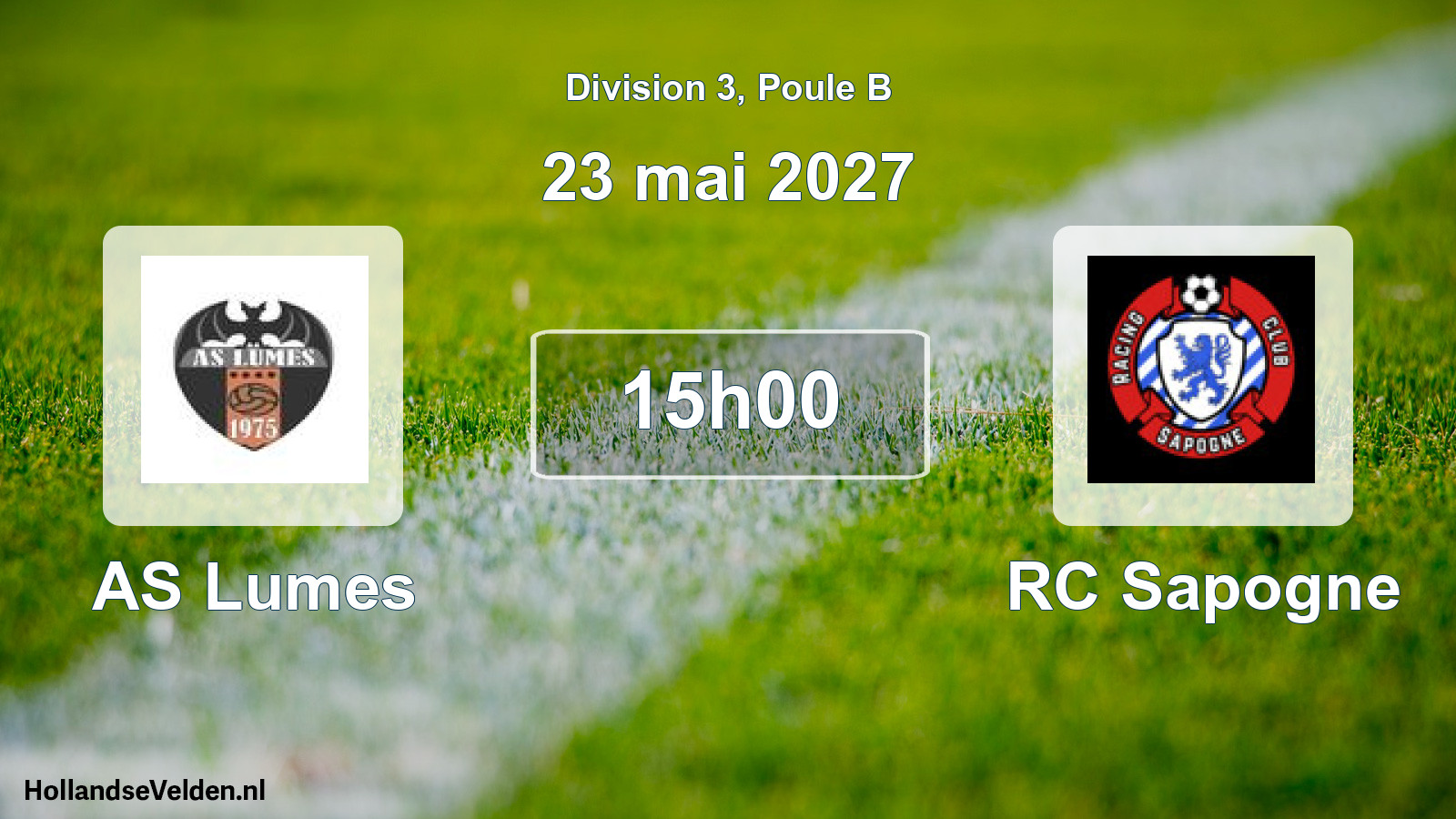 Match programmé: AS Lumes - RC Sapogne (23 mai 2027)