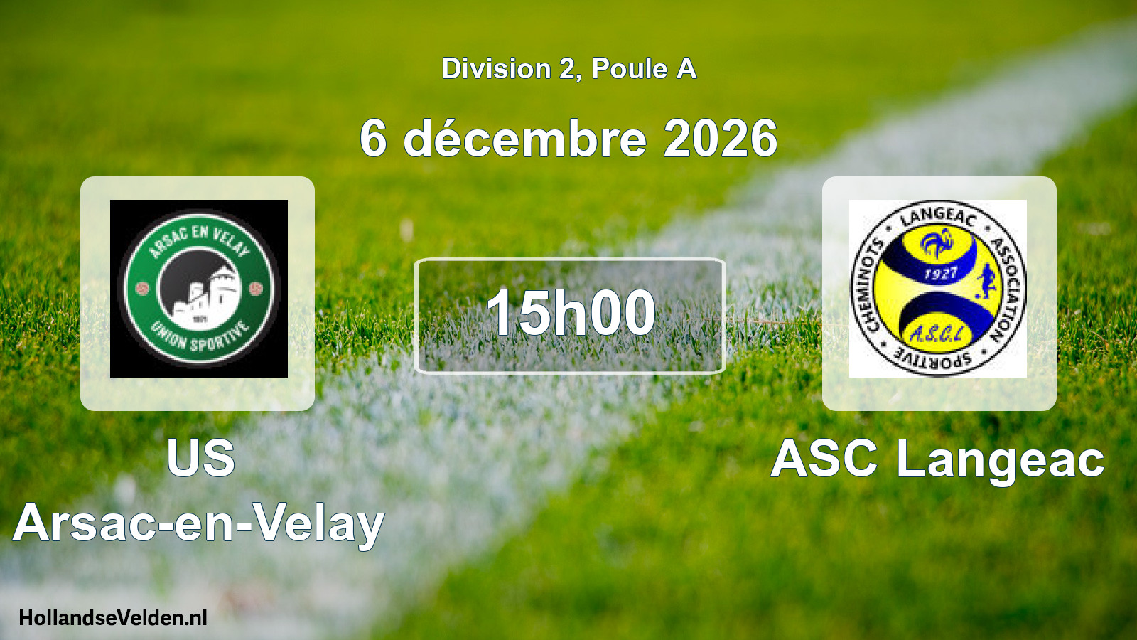Scheduled Match: US Arsac-en-Velay - ASC Langeac (6 December 2026)