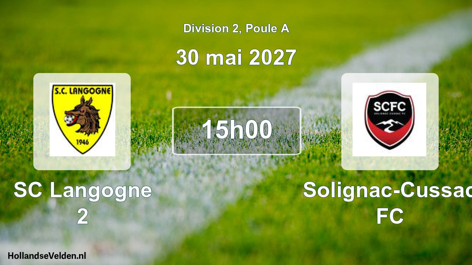 Geplande wedstrijd: SC Langogne 2 - Solignac-Cussac FC (30 mei 2027)