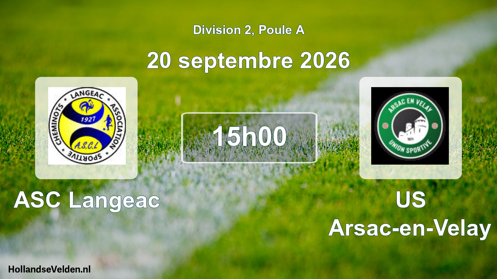 Scheduled Match: ASC Langeac - US Arsac-en-Velay (20 September 2026)