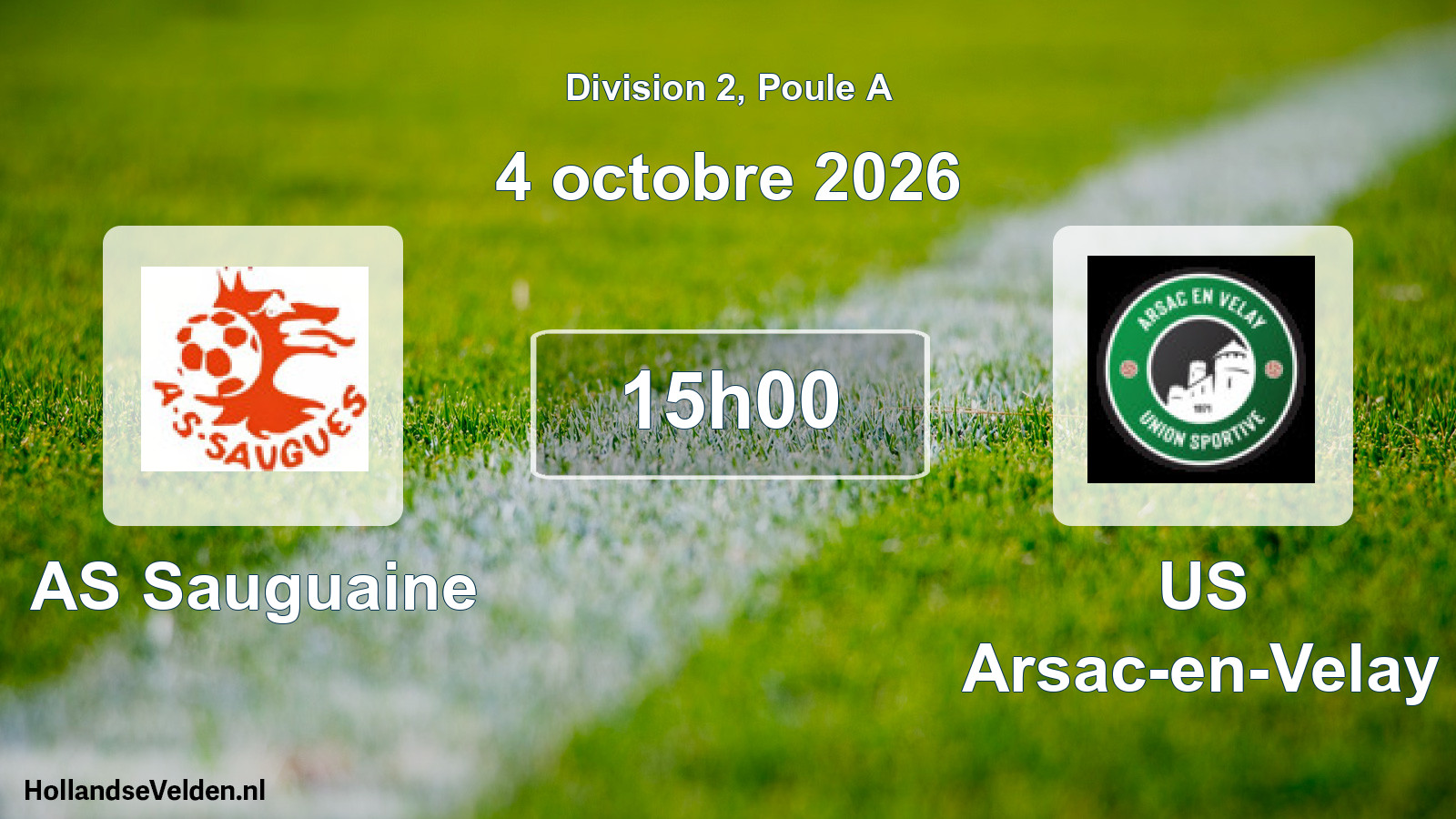 Scheduled Match: AS Sauguaine - US Arsac-en-Velay (4 October 2026)