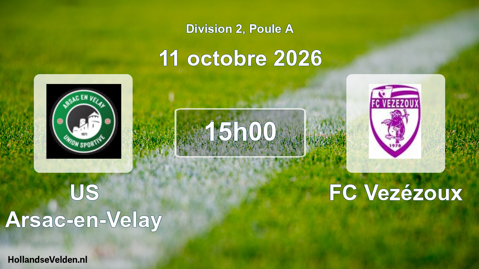 Scheduled Match: US Arsac-en-Velay - FC Vezézoux (11 October 2026)
