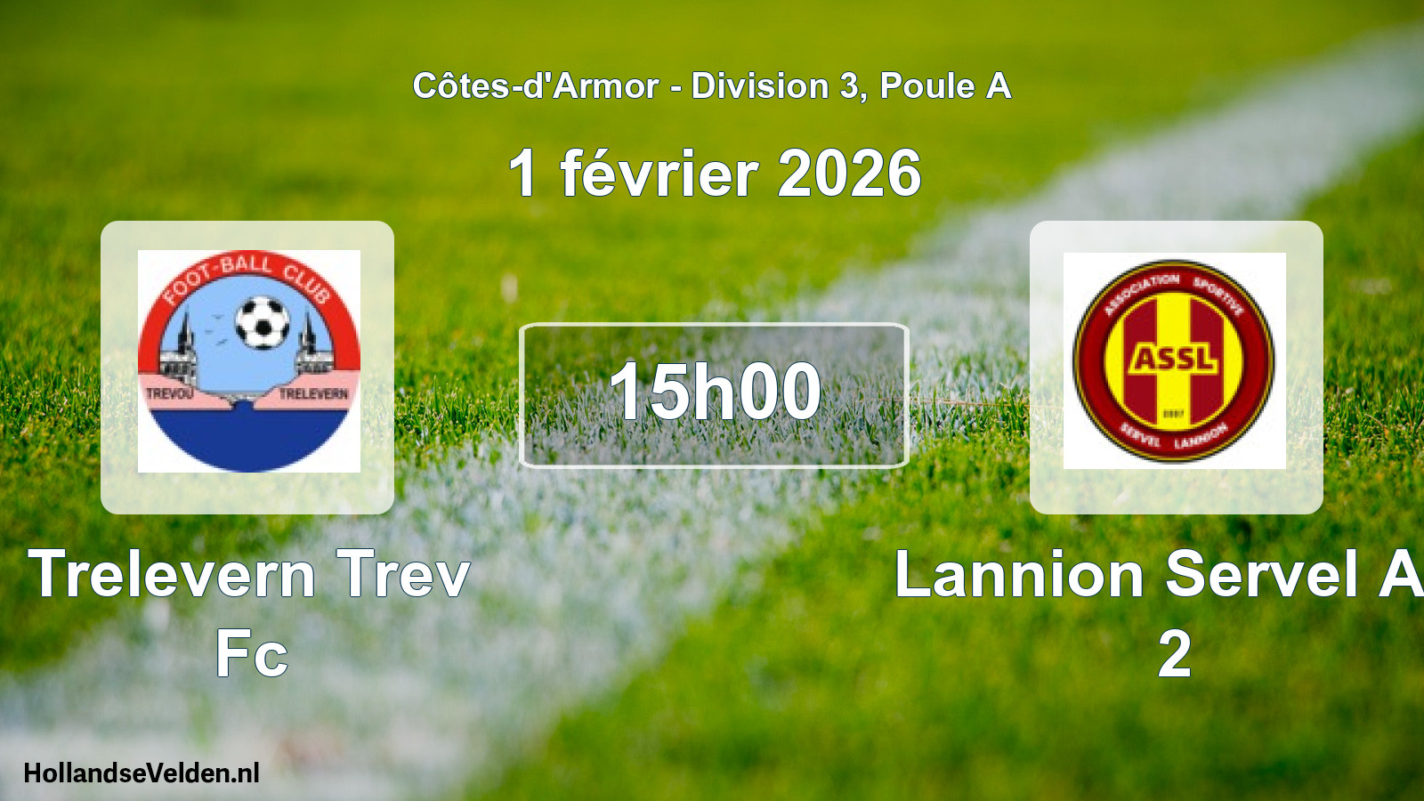 Geplande wedstrijd: Trelevern Trev Fc - Lannion Servel As 2 (1 février 2026)