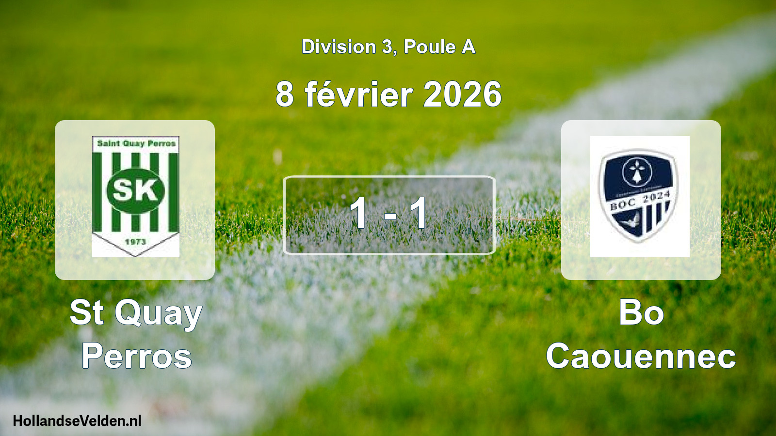 Gespeelde wedstrijd: St Quay Perros - Bo Caouennec 1 - 1 (8 februari 2026)