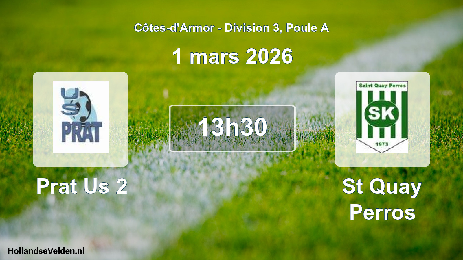 Geplande wedstrijd: Prat Us 2 - St Quay Perros (1 maart 2026)