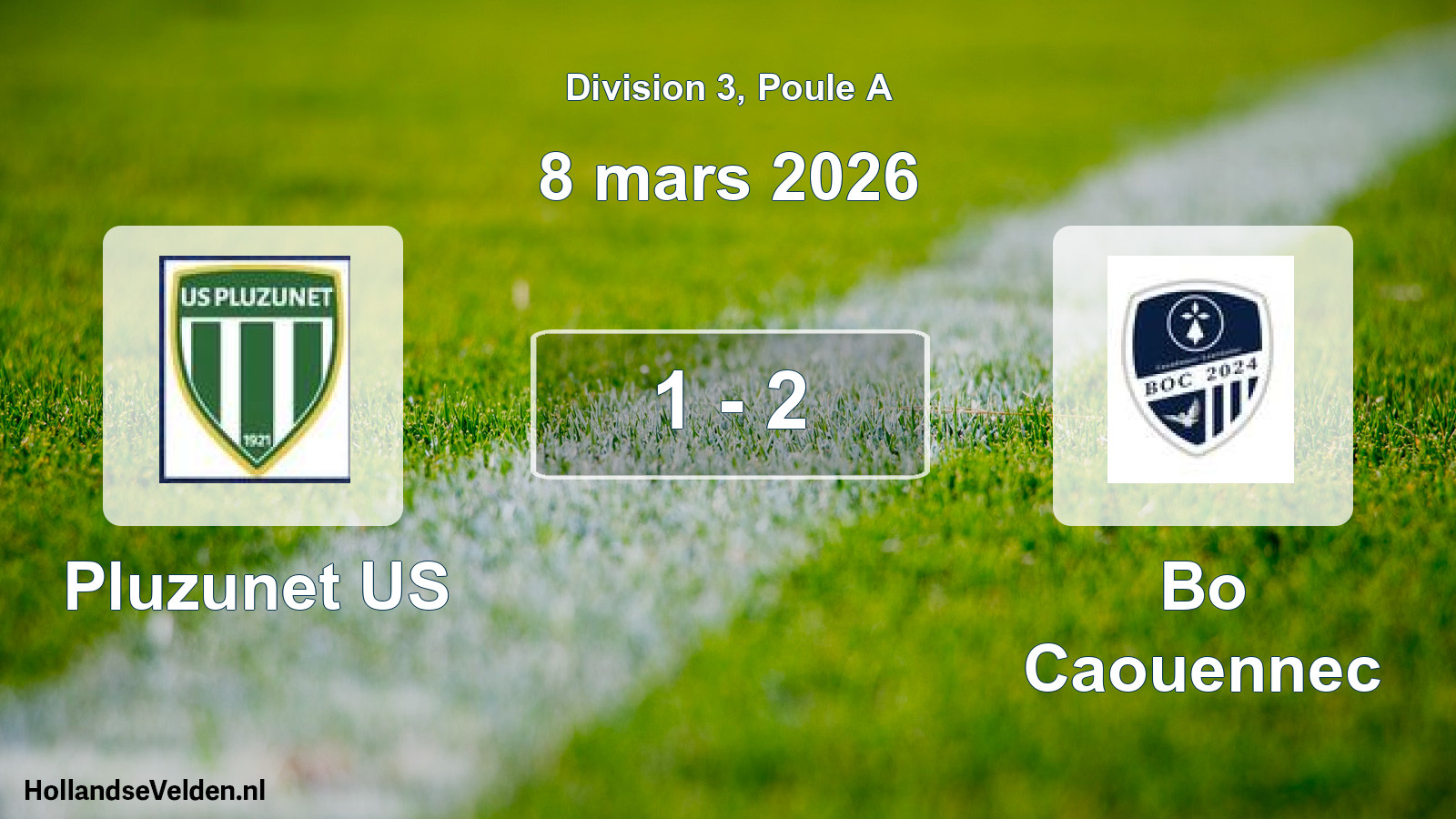 Gespeelde wedstrijd: Pluzunet US - Bo Caouennec 1 - 2 (8 maart 2026)