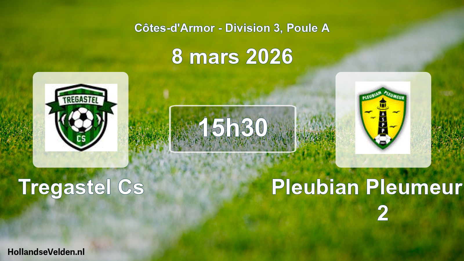 Scheduled Match: Tregastel Cs - Pleubian Pleumeur As 2 (8 March 2026)