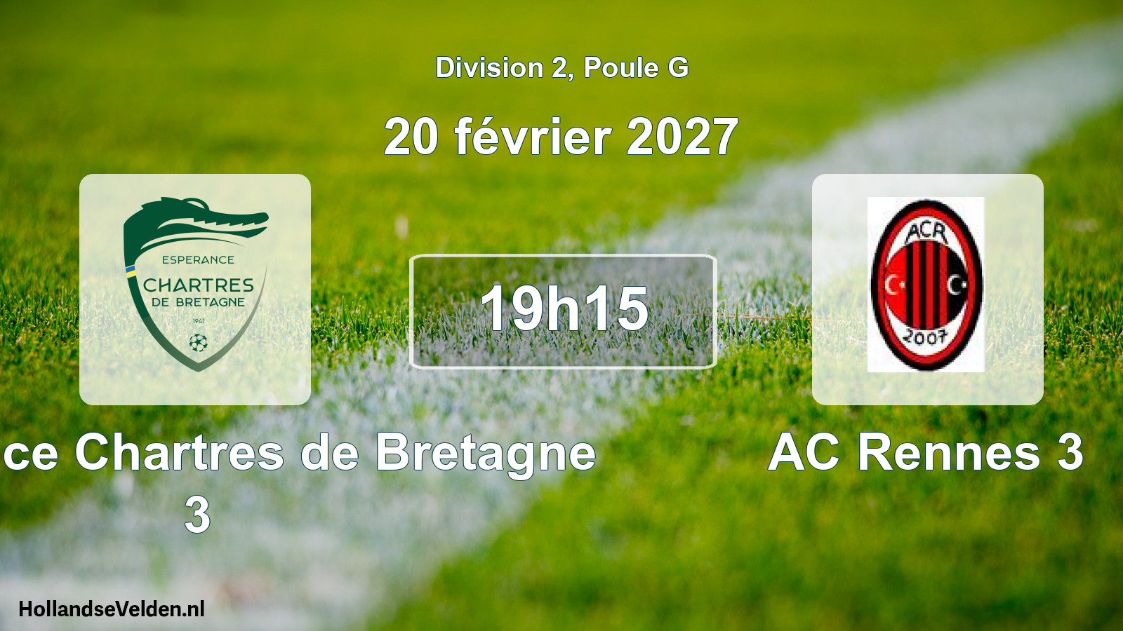Scheduled Match: Espérance Chartres de Bretagne 3 - AC Rennes 3 (20 February 2027)