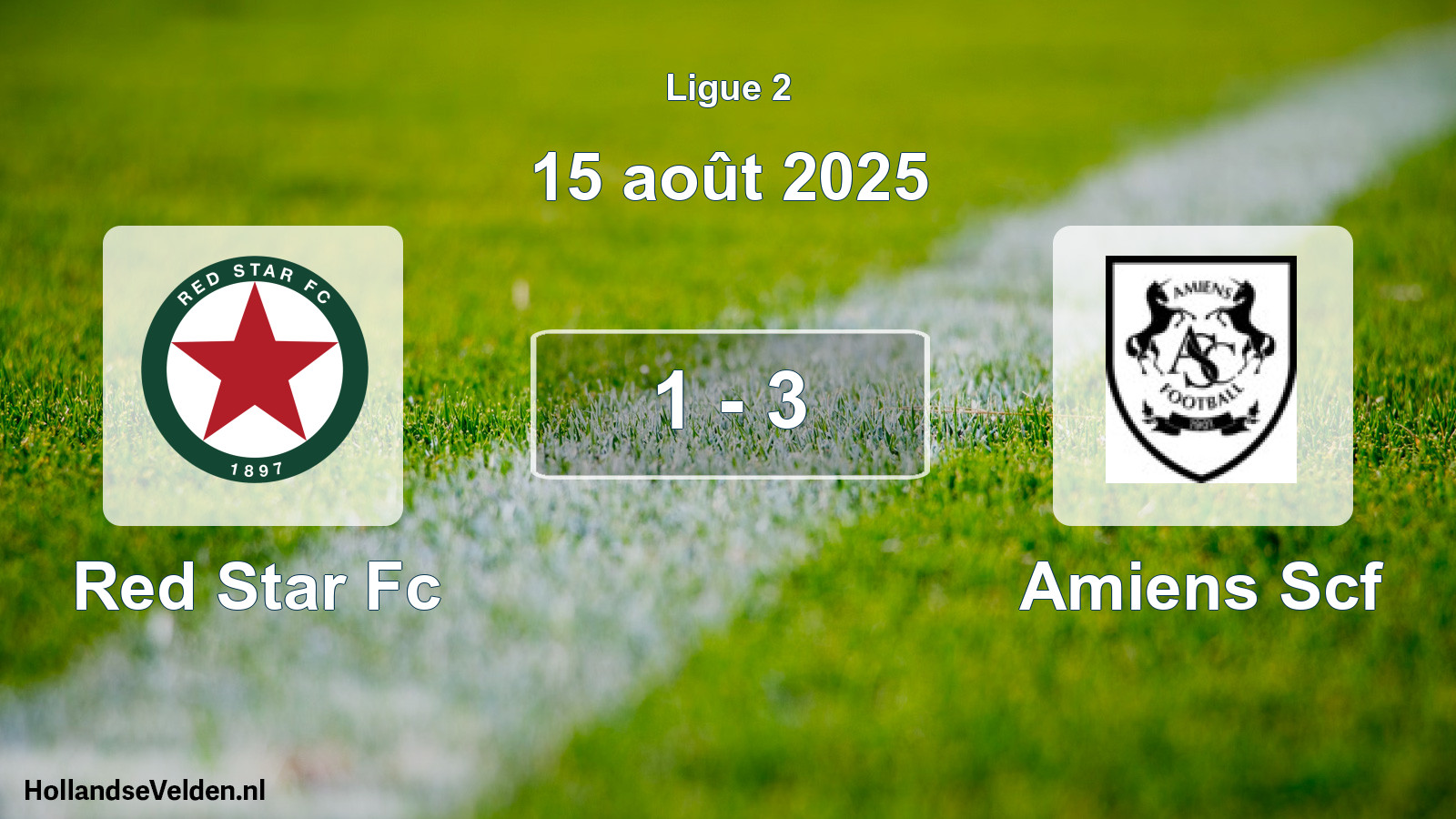 Gespeelde wedstrijd: Red Star Fc - Amiens Scf 1 - 3 (15 augustus 2025)