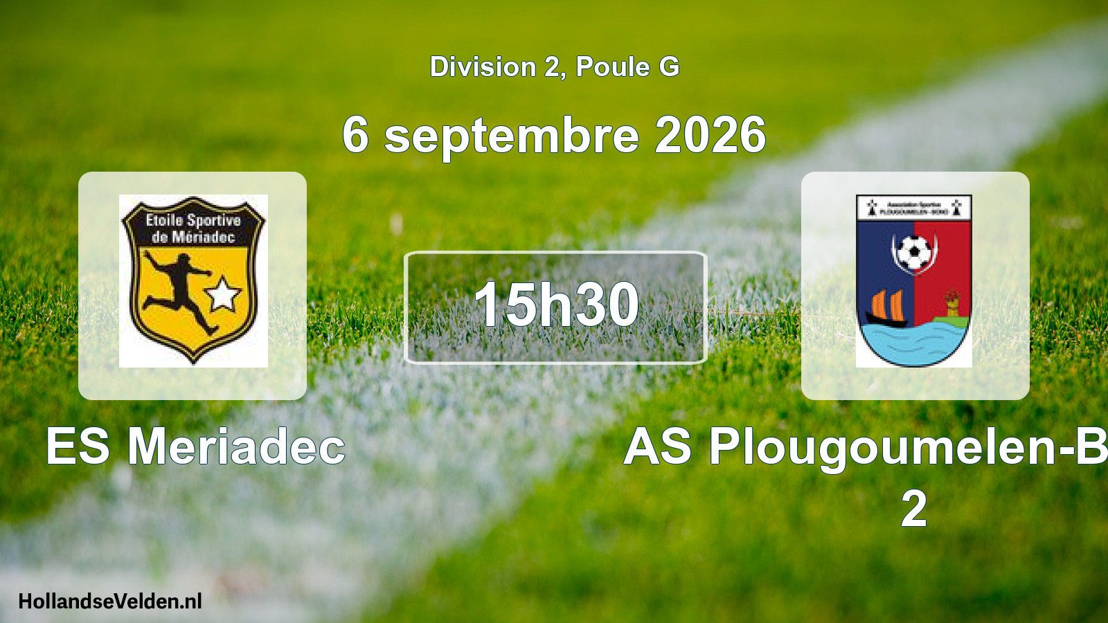 Match programmé: ES Meriadec - AS Plougoumelen-Bono 2 (6 septembre 2026)