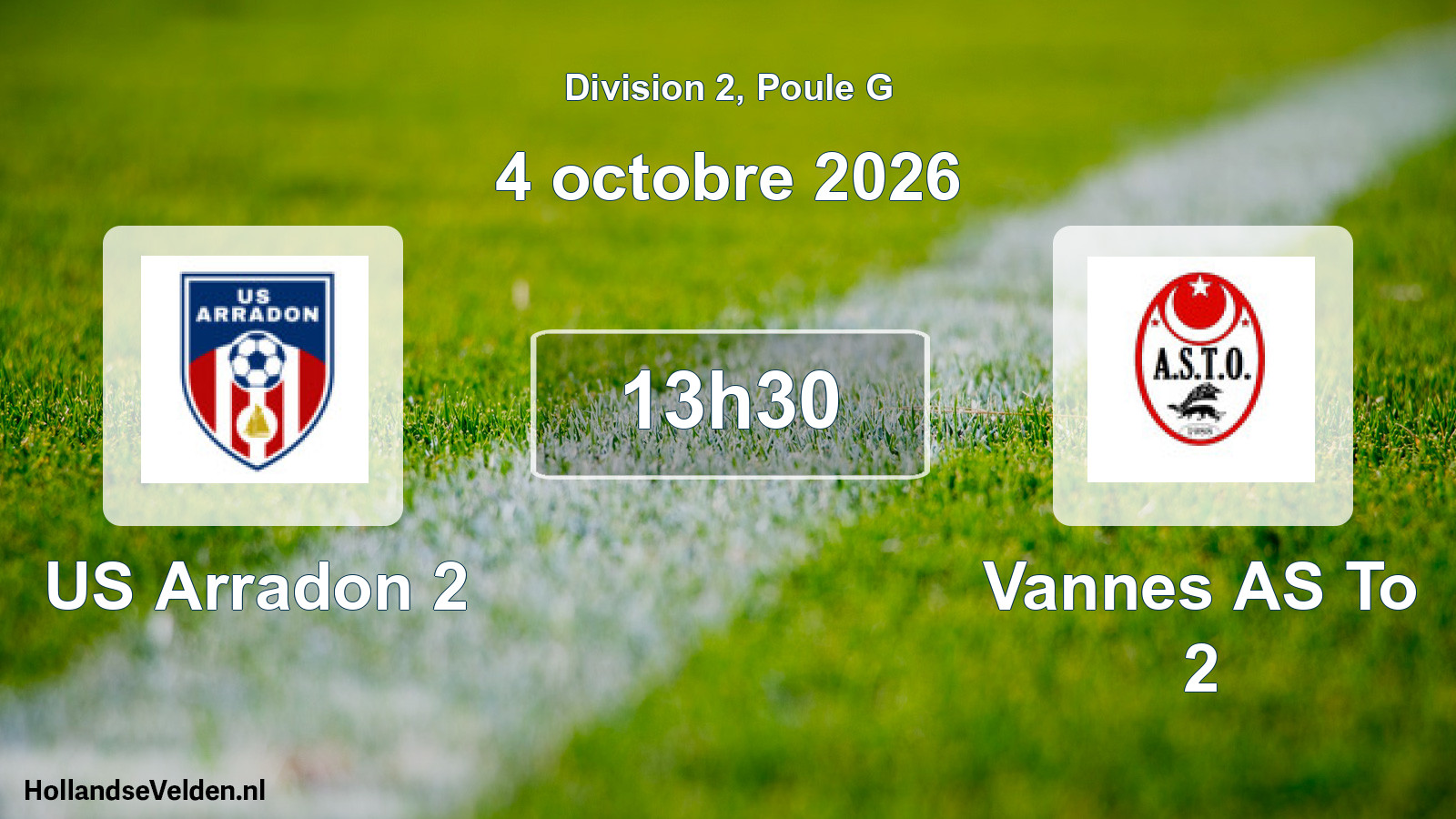 Match programmé: US Arradon 2 - Vannes AS To 2 (4 octobre 2026)