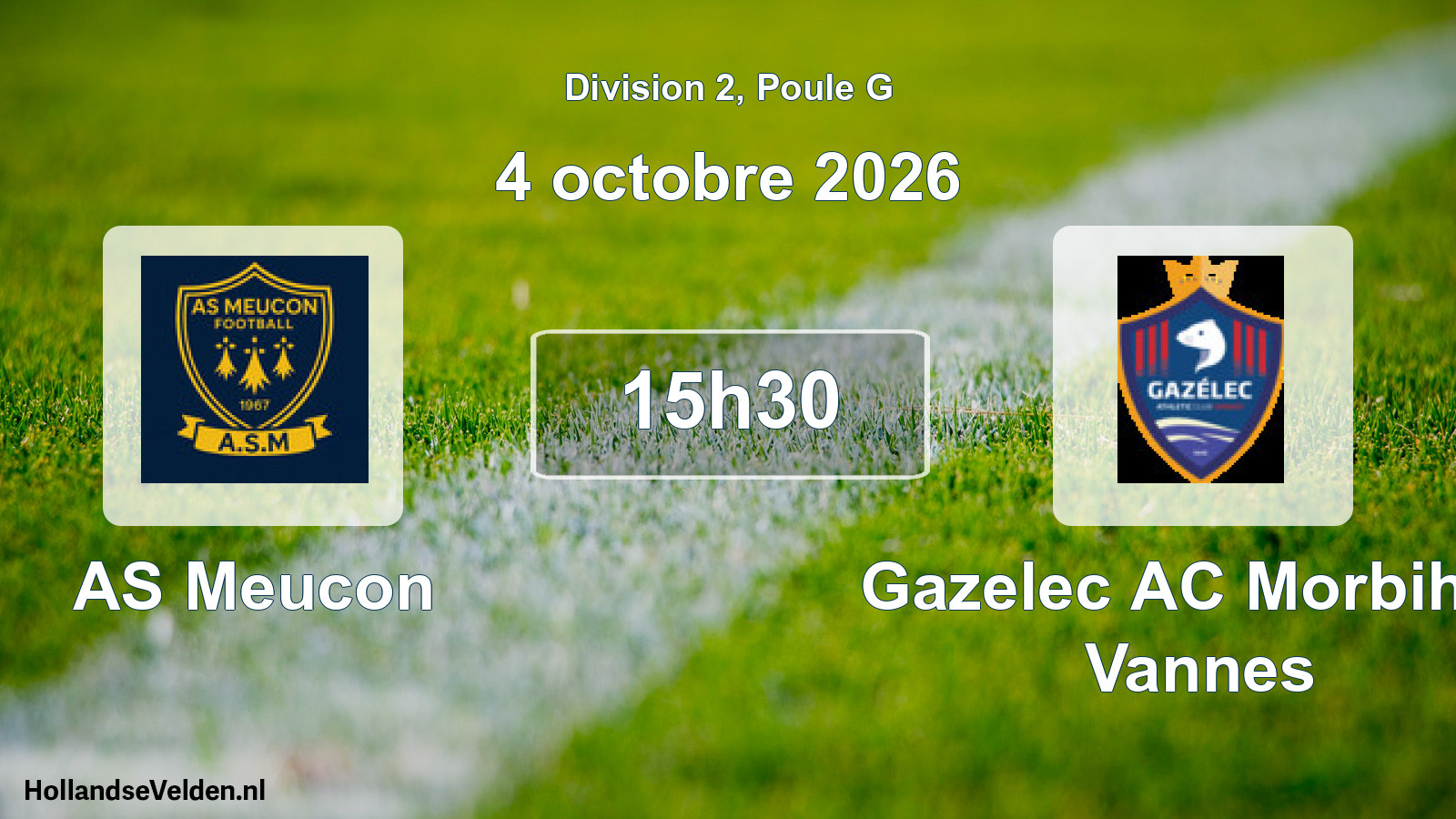 Match programmé: AS Meucon - Gazelec AC Morbihan Vannes (4 octobre 2026)