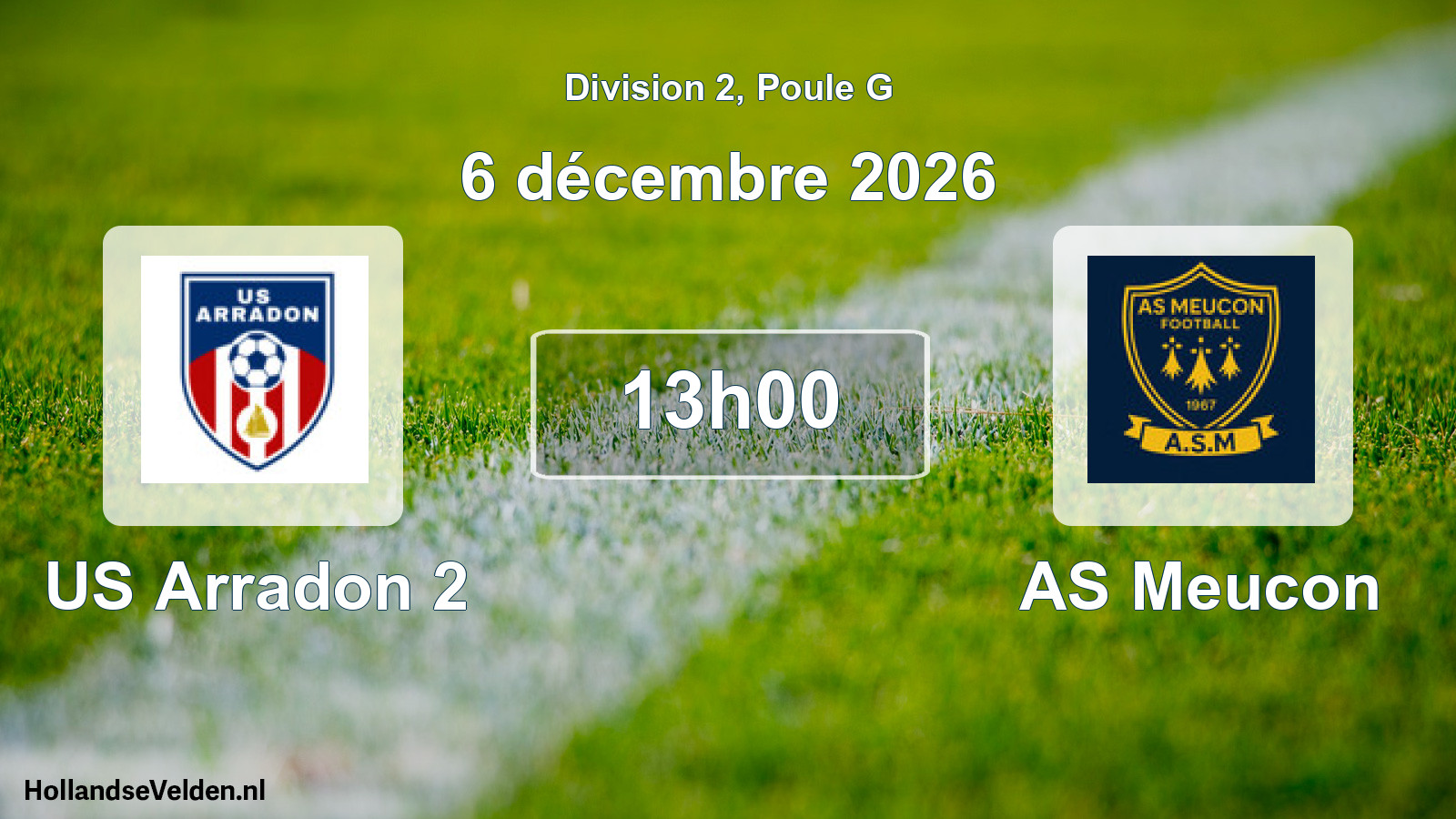 Match programmé: US Arradon 2 - AS Meucon (6 décembre 2026)