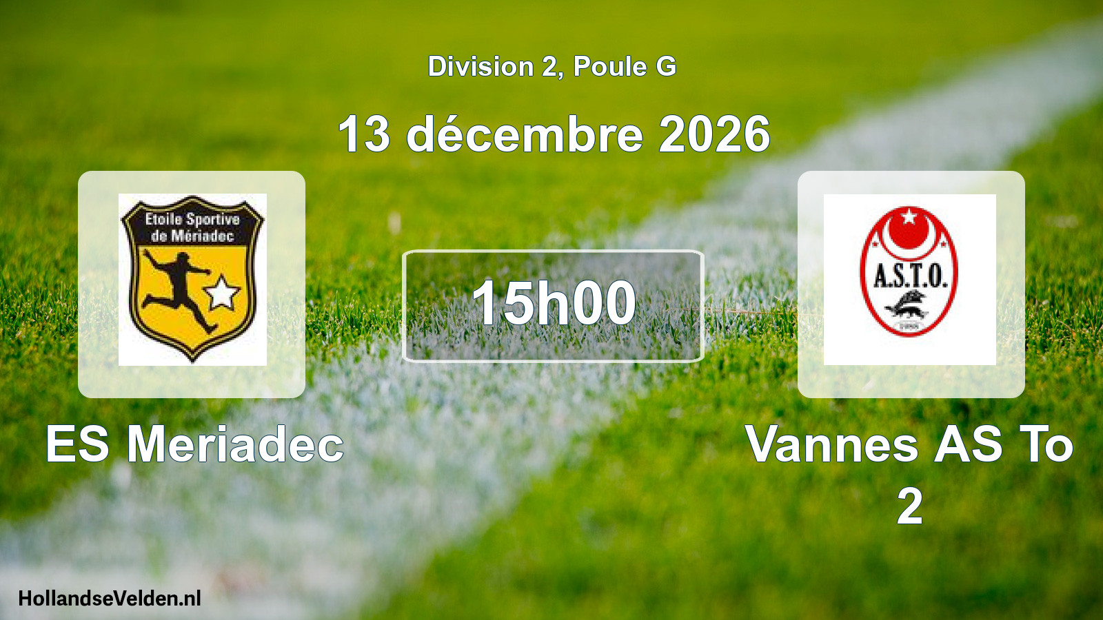 Match programmé: ES Meriadec - Vannes AS To 2 (13 décembre 2026)