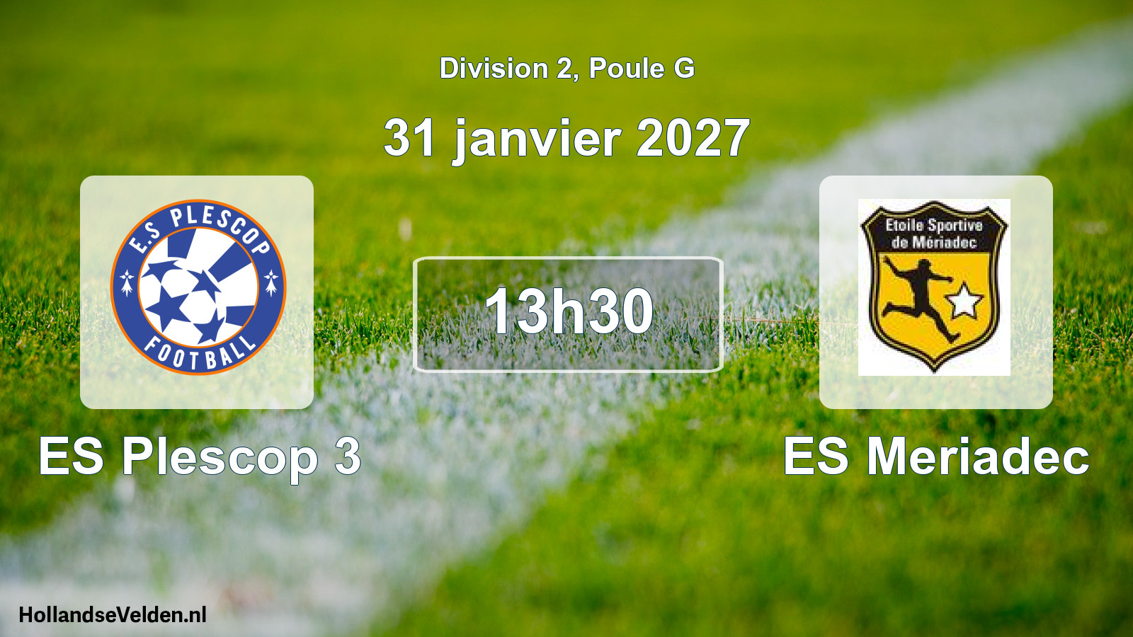 Match programmé: ES Plescop 3 - ES Meriadec (31 janvier 2027)