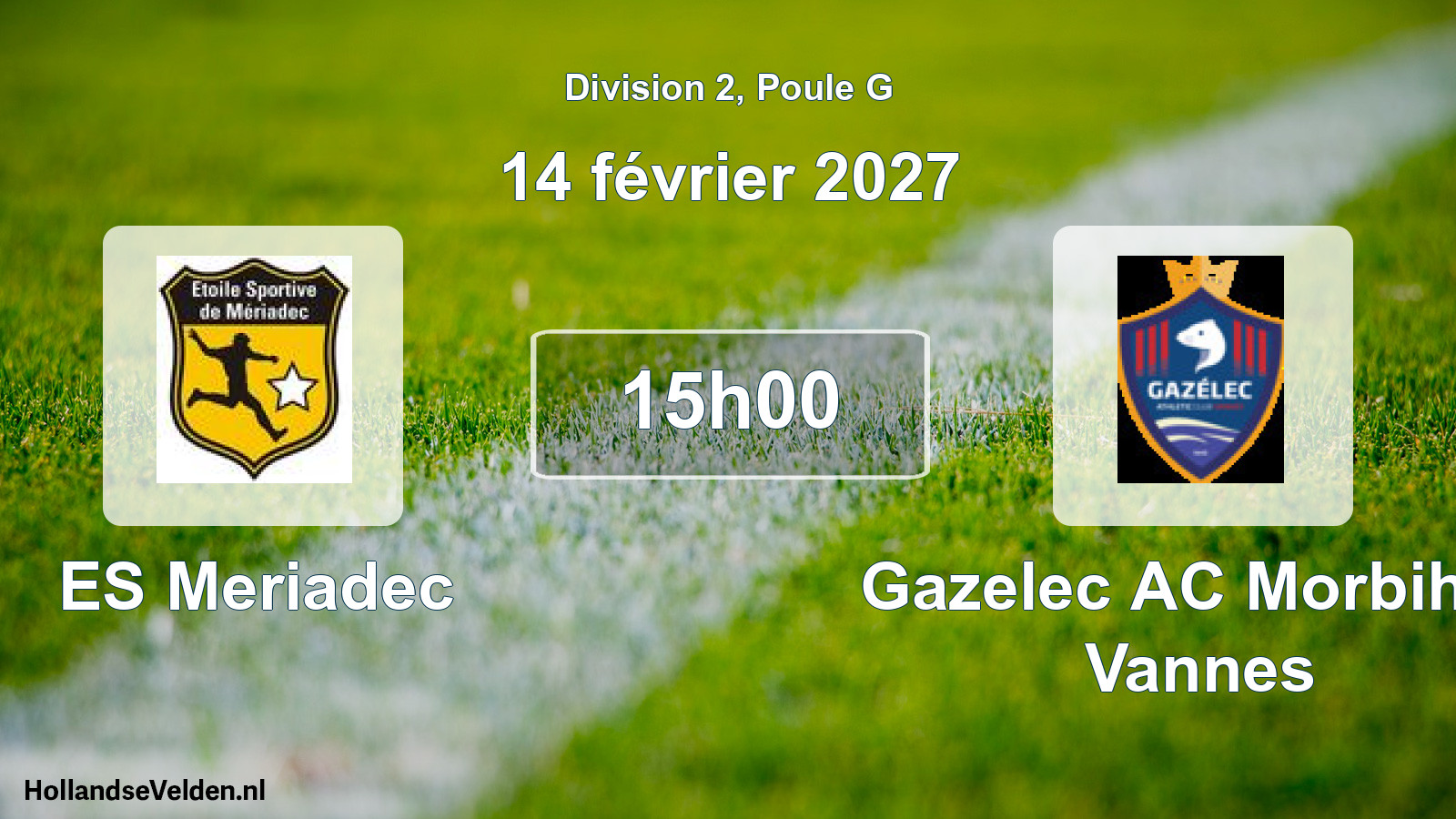 Match programmé: ES Meriadec - Gazelec AC Morbihan Vannes (14 février 2027)