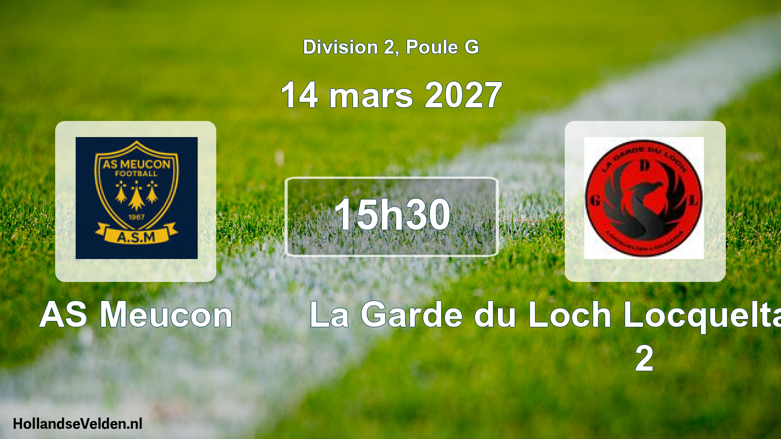 Match programmé: AS Meucon - La Garde du Loch Locqueltas-Locmaria 2 (14 mars 2027)