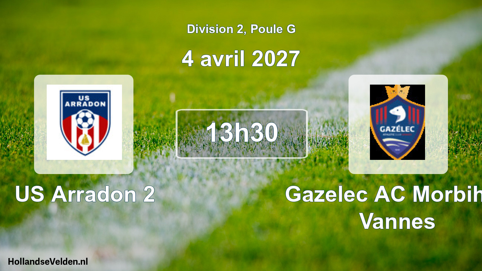 Match programmé: US Arradon 2 - Gazelec AC Morbihan Vannes (4 avril 2027)