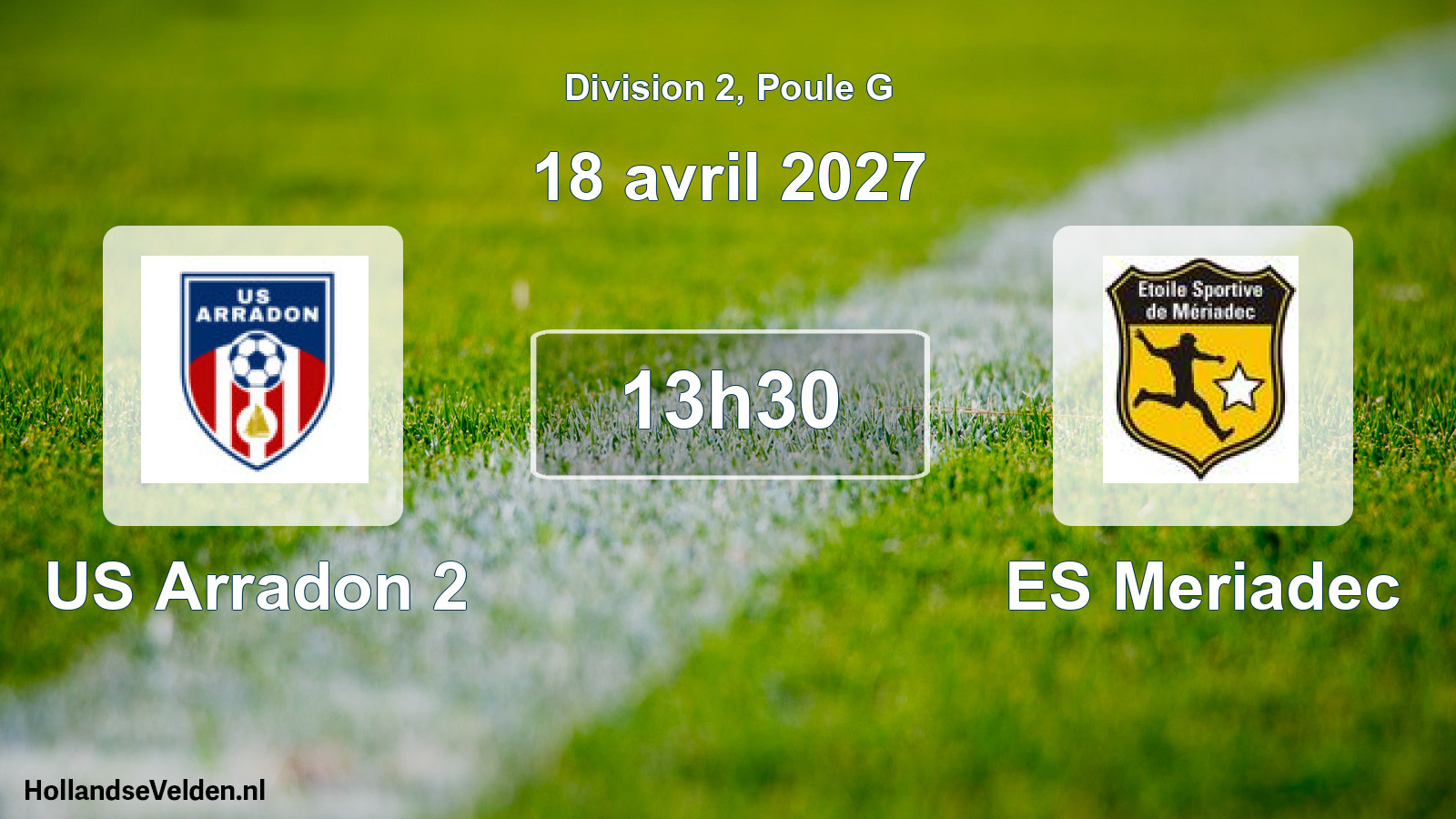 Match programmé: US Arradon 2 - ES Meriadec (18 avril 2027)