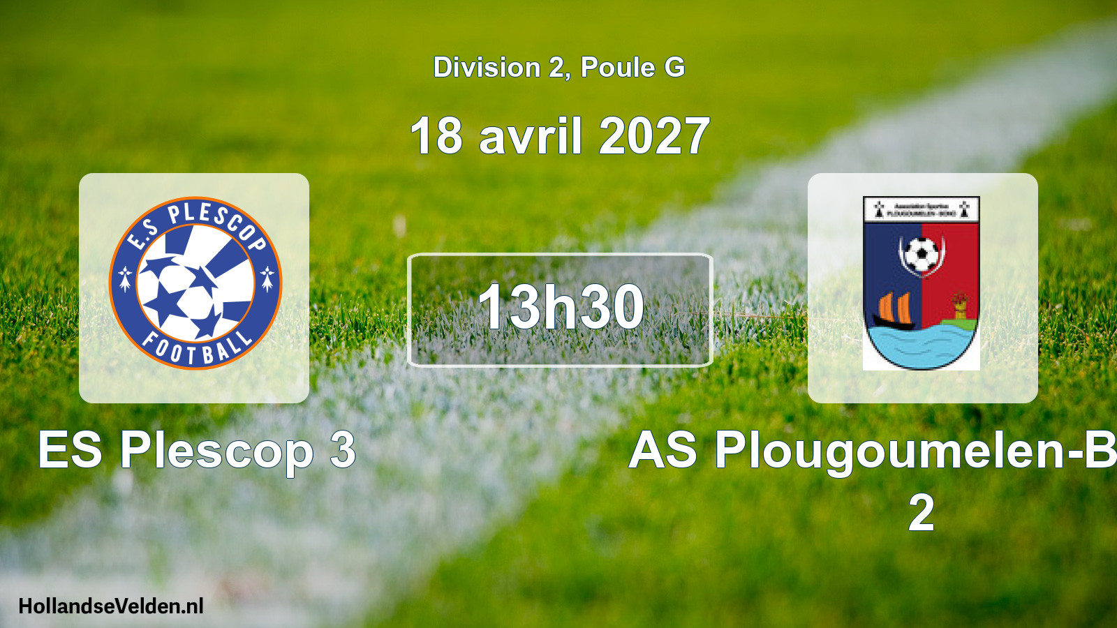 Match programmé: ES Plescop 3 - AS Plougoumelen-Bono 2 (18 avril 2027)