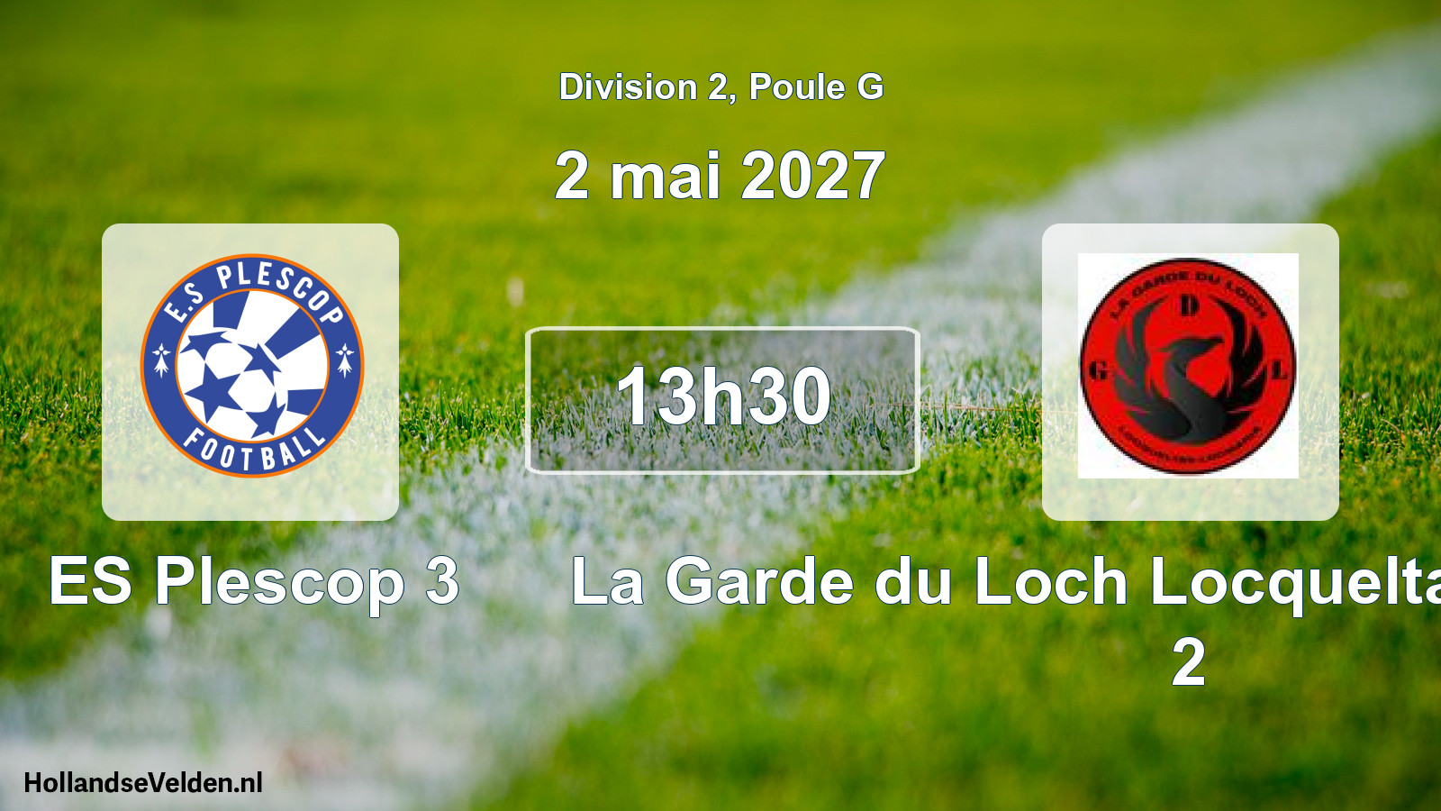 Match programmé: ES Plescop 3 - La Garde du Loch Locqueltas-Locmaria 2 (2 mai 2027)