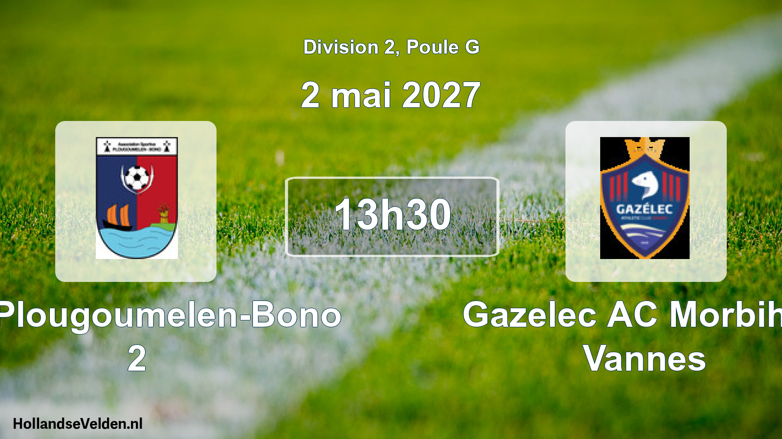 Match programmé: AS Plougoumelen-Bono 2 - Gazelec AC Morbihan Vannes (2 mai 2027)